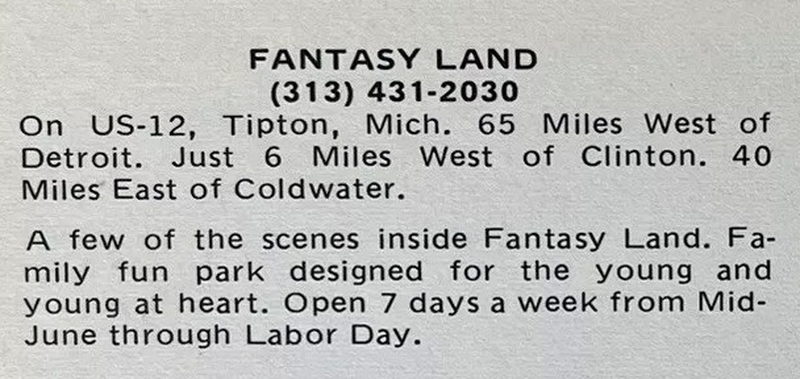 Fantasy Land - Vintage Postcard (newer photo)